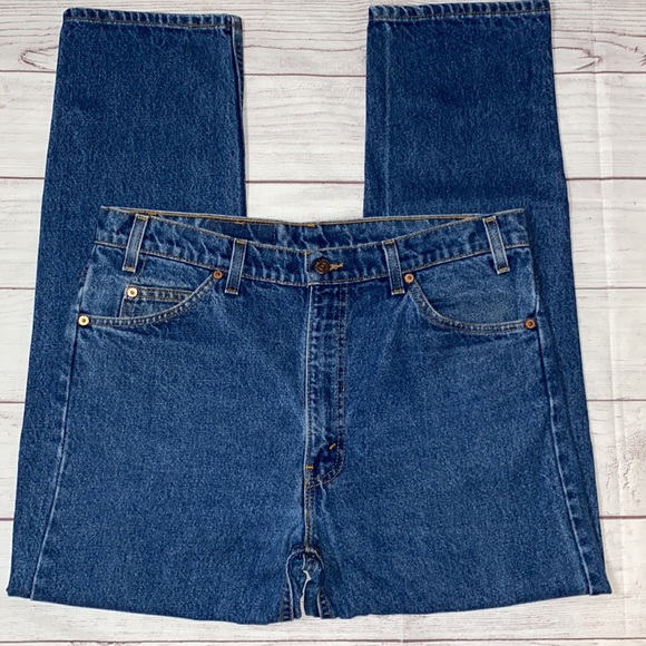 VINTAGE Levi’s 505 Dark Wash Orange Tab 1995 - Picture 1 of 16